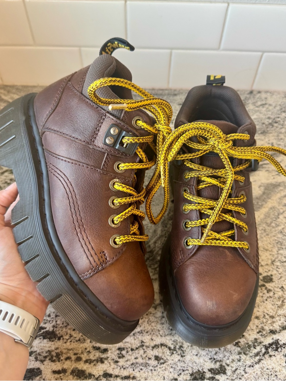Dr. Marten Woodard Brown Leather Hiker Boot. Size L 7. EUC.